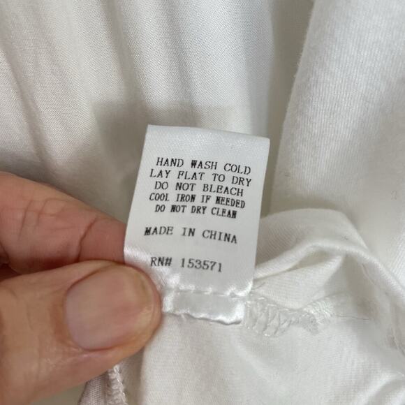 Oli & Hali Top Size S/M White Smocked Boxy Oversized Tunic Blouse Boho Lagenlook - Picture 8 of 8